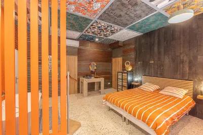 Un ou plusieurs lits dans un hébergement de l'établissement La Maison du Bois Brûlé 2 - Avec piscine partagée