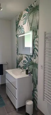 Salle de bains dans l'établissement Gîte Du Bas Bagneux, 7 kms du Zoo de Beauval - parking gratuit