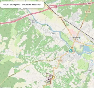 Plan de l'établissement Gîte Du Bas Bagneux, 7 kms du Zoo de Beauval - parking gratuit