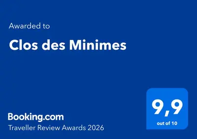 Certificat, récompense, panneau ou autre document affiché dans l'établissement Clos des Minimes
