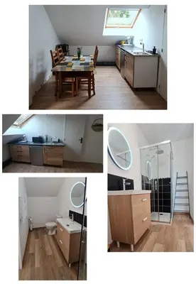 Cuisine ou kitchenette dans l'établissement Chez Julie