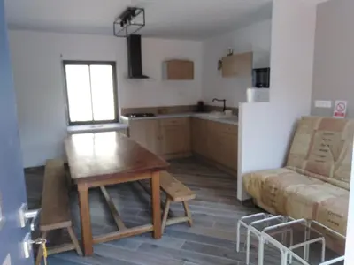 Cuisine ou kitchenette dans l'établissement Gîte mon p'ti bout