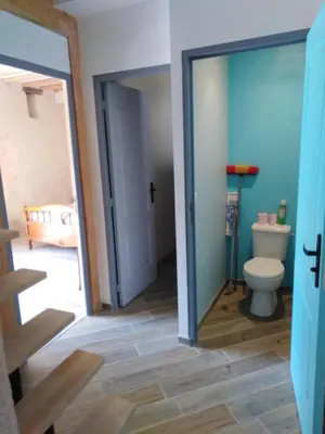 Salle de bains dans l'établissement Gîte mon p'ti bout