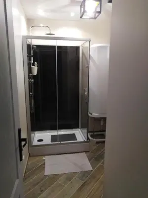 Salle de bains dans l'établissement Gîte mon p'ti bout
