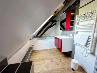Cuisine ou kitchenette dans l'établissement Gites-domainedupin, gîte de la Closerie
