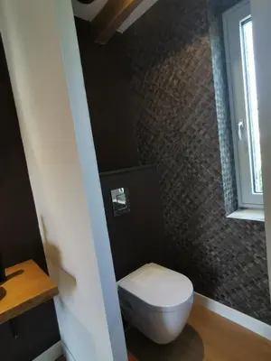 Salle de bains dans l'établissement La Jacquière
