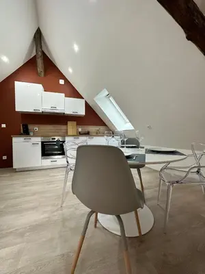 Cuisine ou kitchenette dans l'établissement Appartement atypique et chaleureux - 1 chambre