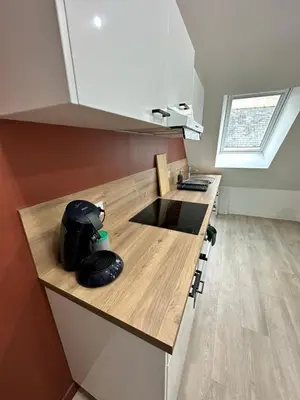Cuisine ou kitchenette dans l'établissement Appartement atypique et chaleureux - 1 chambre