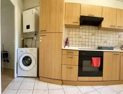 Cuisine ou kitchenette dans l'établissement Apartment T2 Le Mans TGV Station