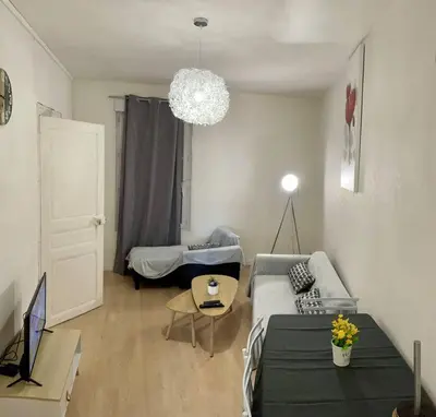 Un ou plusieurs lits dans un hébergement de l'établissement Apartment T2 Le Mans TGV Station