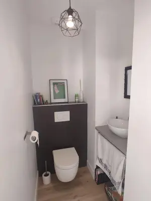 Salle de bains dans l'établissement Le havre du grand cèdre