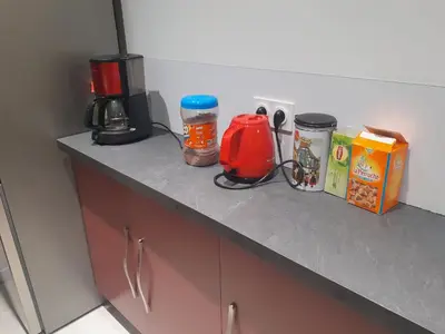 Cuisine ou kitchenette dans l'établissement Au logis du circuit des 24h00