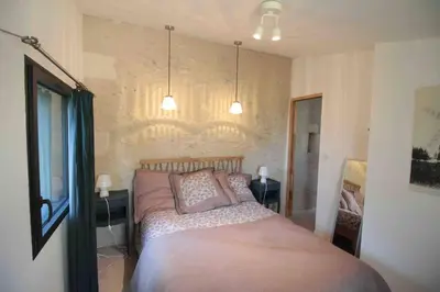 Un ou plusieurs lits dans un hébergement de l'établissement La Pidellerie bord de Cher-Châteaux de la Loire