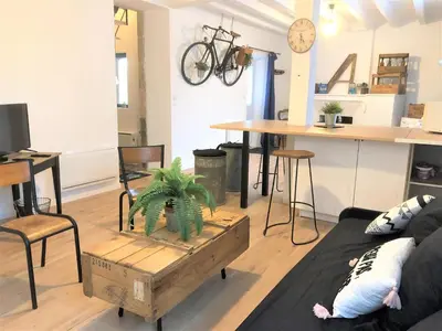 Cuisine ou kitchenette dans l'établissement Caporizon-L'Atelier-Aux portes du chateau de Chambord