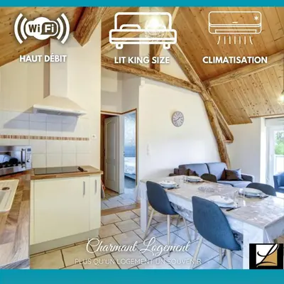 Cuisine ou kitchenette dans l'établissement Les logements dans longère de la Gentinière