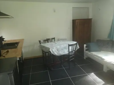 Un ou plusieurs lits dans un hébergement de l'établissement Le petit Plessis studio