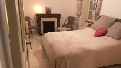 Un ou plusieurs lits dans un hébergement de l'établissement Le Gîte au Pied du Château de Chaumont