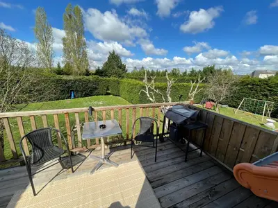 Balcon ou terrasse dans l'établissement Domaine entier Le Clos des Trois Provinces 20 personnes Zoo Beauval