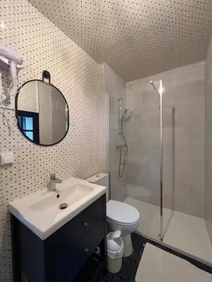 Salle de bains dans l'établissement La Suite Saphir