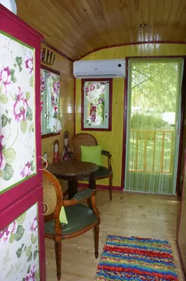 Coin salon dans l'établissement Chambre d'hôte Moulin de l'Aumonier