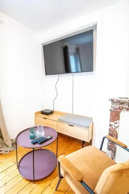 Télévision ou salle de divertissement dans l'établissement Le Petit Amandier - Tours