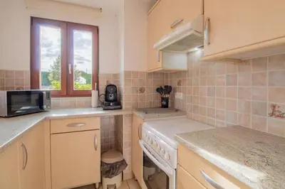 Cuisine ou kitchenette dans l'établissement Manoir Les Touches - Gîtes