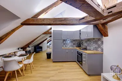 Cuisine ou kitchenette dans l'établissement L'Azur / 100m Gare