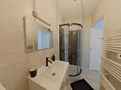 Salle de bains dans l'établissement Au ptit palais