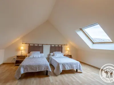 Un ou plusieurs lits dans un hébergement de l'établissement Charmante Maison de Campagne près des Vignes avec WiFi, BBQ et Proche d'Angers et Saumur - FR-1-622-68