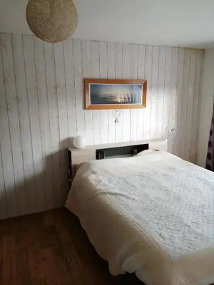 Un ou plusieurs lits dans un hébergement de l'établissement Chambre des perdrix
