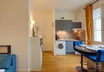 Cuisine ou kitchenette dans l'établissement L'Agapanthe - Proche Gare