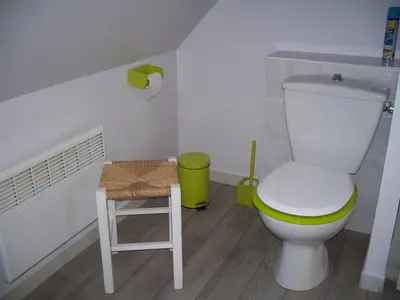 Salle de bains dans l'établissement Gîte La Fortaiserie