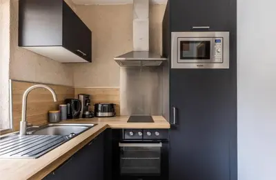 Cuisine ou kitchenette dans l'établissement Gîte Le Clos Controis