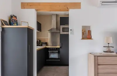 Cuisine ou kitchenette dans l'établissement Gîte Le Clos Controis