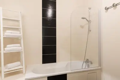 Salle de bains dans l'établissement Hôtel Le Haut des Lys