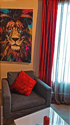 Coin salon dans l'établissement Appartement Tours centre