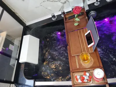 Cuisine ou kitchenette dans l'établissement Appartement Tours centre