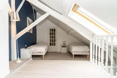 Un ou plusieurs lits dans un hébergement de l'établissement Maison de caractère du XVIII siècle