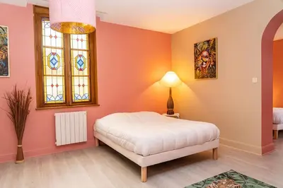 Un ou plusieurs lits dans un hébergement de l'établissement Maison de caractère du XVIII siècle