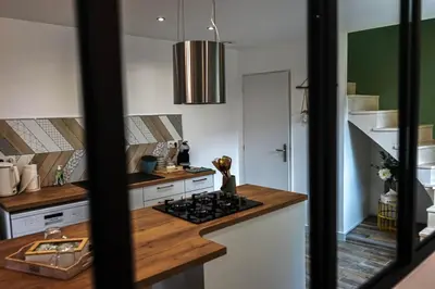Cuisine ou kitchenette dans l'établissement La busco loge