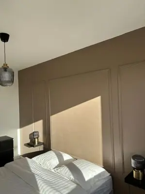 Un ou plusieurs lits dans un hébergement de l'établissement Appartement de charme hyper centre Le Mans