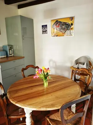 Cuisine ou kitchenette dans l'établissement Escapade au Prieuré