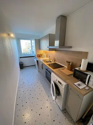 Cuisine ou kitchenette dans l'établissement Le 5ème Ciel - Appartement jusqu'à 6 pers
