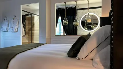 Un ou plusieurs lits dans un hébergement de l'établissement Love Room - La clé des secrets - Gîte Romantique