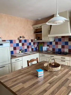 Cuisine ou kitchenette dans l'établissement Villa François