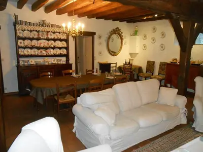 Coin salon dans l'établissement B&B La Ferme des Bordes