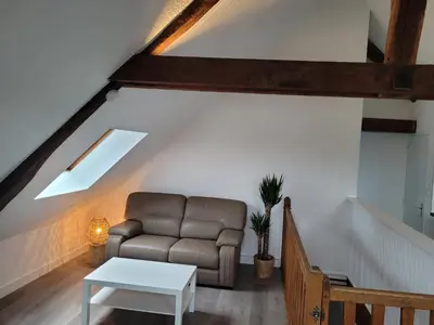 Coin salon dans l'établissement Appartement avec vue sur Loire