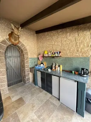 Cuisine ou kitchenette dans l'établissement Magnifique studio en résidence