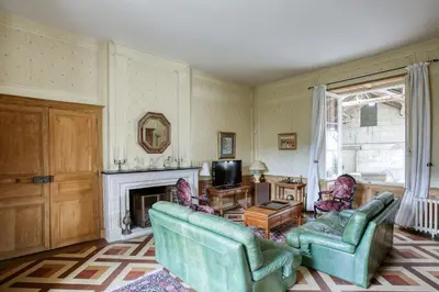 Coin salon dans l'établissement La Belonnerie - Grande maison pour 13