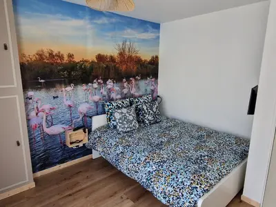 Un ou plusieurs lits dans un hébergement de l'établissement Maison de charme en bord du Loir, 6-8 pers, proche Zoo de La Flèche, piscine à venir, parking inclus - FR-1-410-429